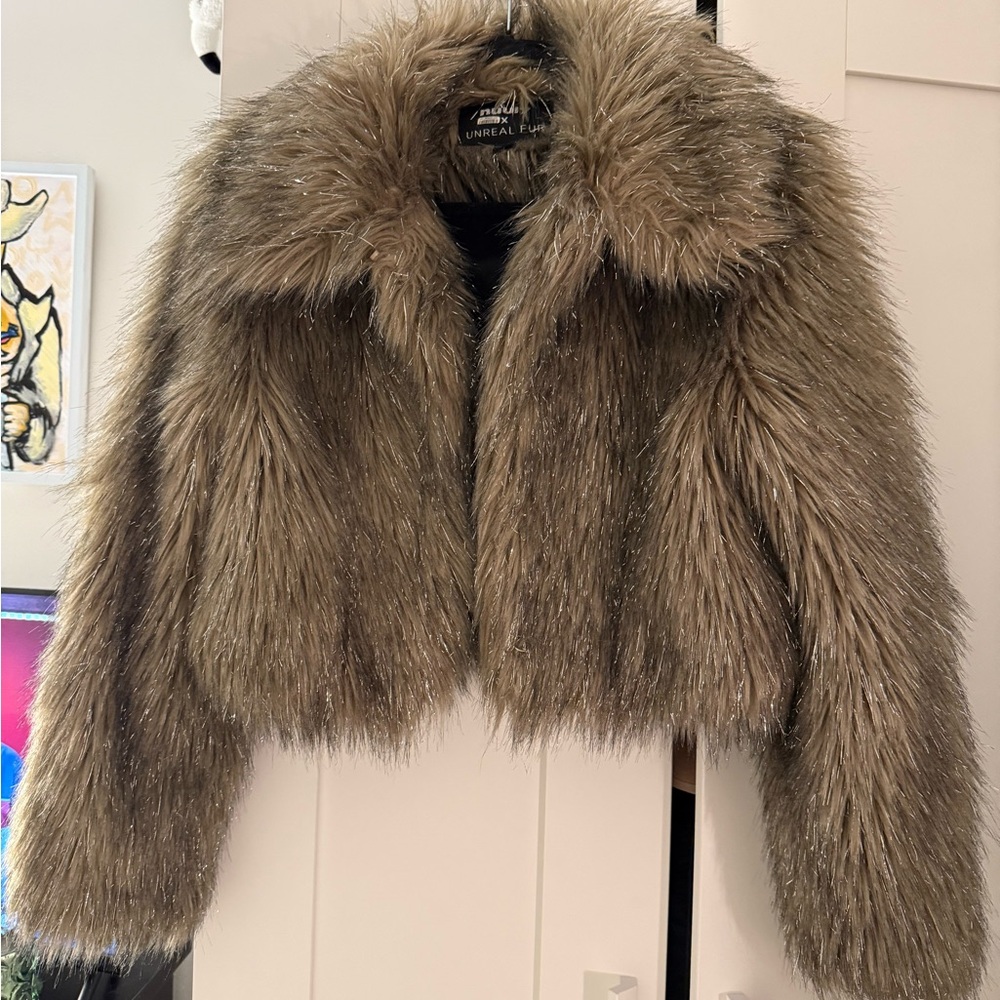 Nuuly unreal fur jacket